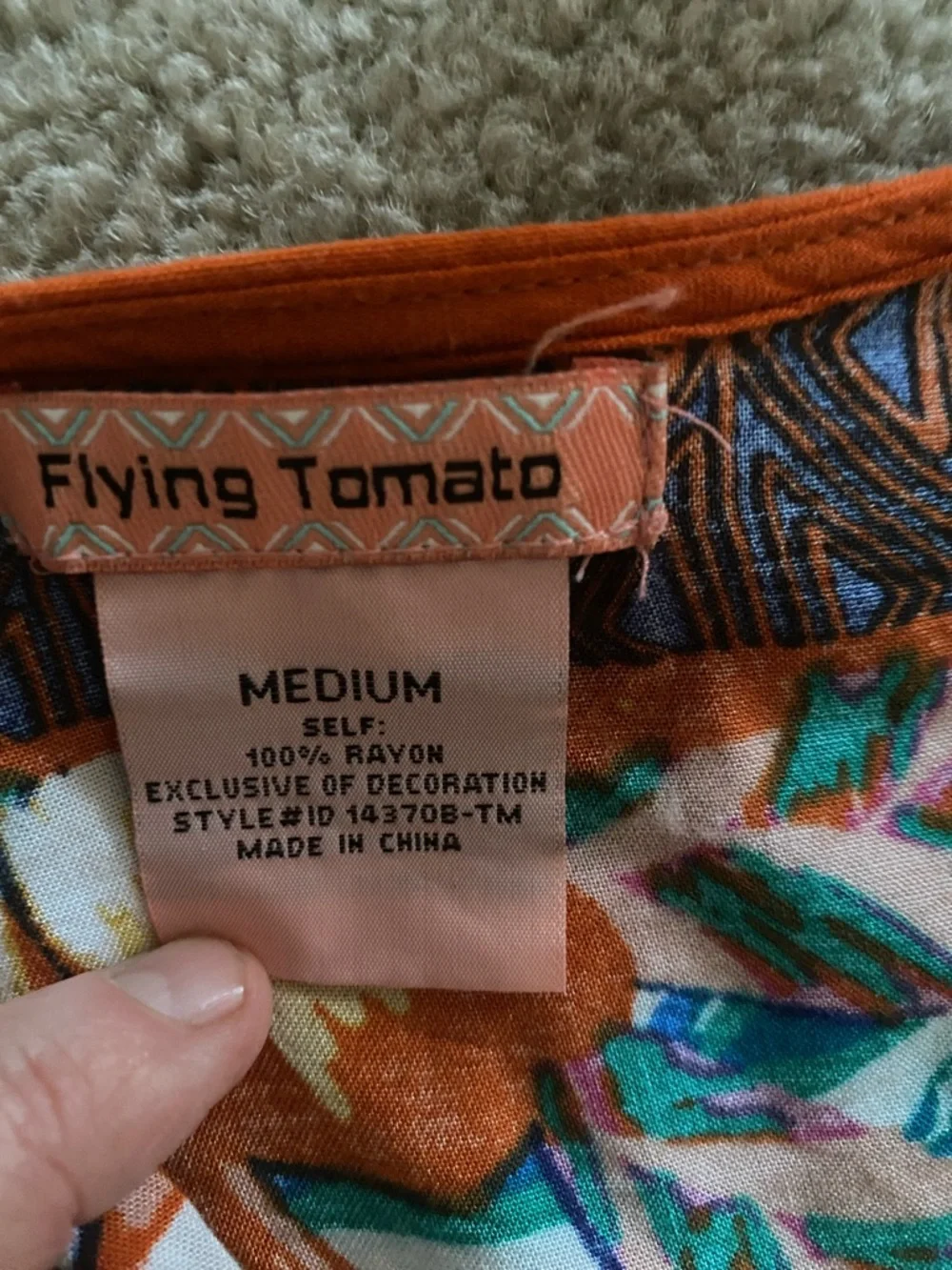 Flying Tomato medium maxi dress elastic waistband and tie - Picture 7 of 7